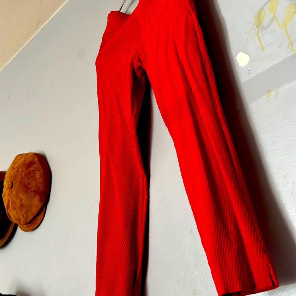 Red dressy pants